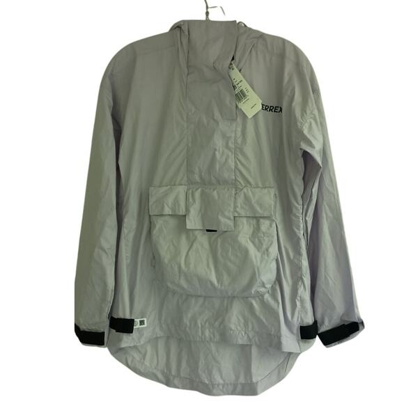 Adidas TERREX Made to Be Remade Wind Anorak Silver Dawn Women's XL NWT - Picture 1 of 12